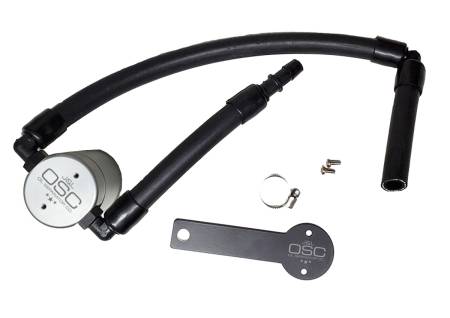 J&L Oil Separator Co - J&L 18-22 Kia Stinger GT 3.3TT Passenger Side Oil Separator 3.0 - Clear Anodized