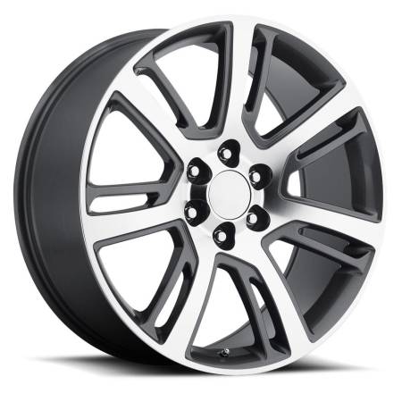Factory Reproductions Wheels - FR 48 - Cadillac Escalade Replica Wheel 24x10 6x5.5 ET31 78.1CB Grey Machine Face
