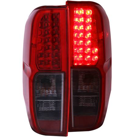 ANZO Headlights, Tail Lights and More  - ANZO 2005-2008 Nissan Frontier LED Taillights Red/Smoke