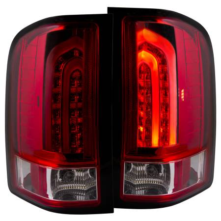 ANZO Headlights, Tail Lights and More  - ANZO 2007-2013 Chevrolet Silverado 1500 LED Taillights Red/Clear G2