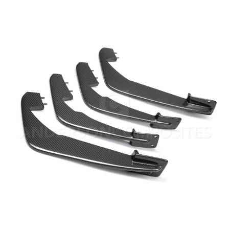 Anderson Composites - Anderson Composites 20-21 Chevrolet Corvette C8 Stingray Carbon Fiber Rear Diffuser Fins (Set of 4)