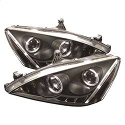 Spyder Auto - Spyder Honda Accord 03-07 Projector Headlights LED Halo Amber Reflctr LED Blk PRO-YD-HA03-AM-BK