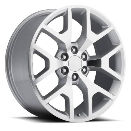 Factory Reproductions Wheels - FR 44 - GMC Sierra Replica Wheel 20x9 6x5.5 ET27 78.1CB Silver Machine Face