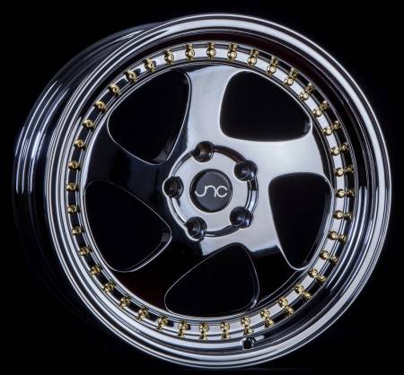 JNC Wheels - JNC Wheels Rim JNC034 Platinum Gold Rivets 15x8 4x100 ET25