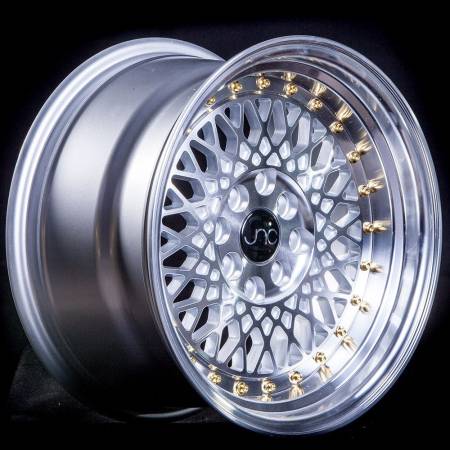JNC Wheels - JNC Wheels Rim JNC031 Silver Machined Face Chrome Rivets 16x8 5x100/5x114.3 ET20