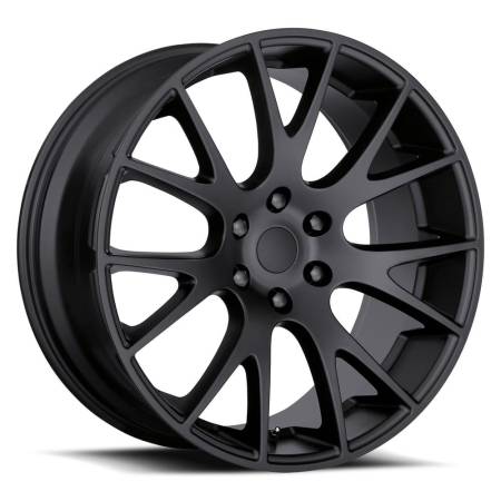 Factory Reproductions Wheels - FR 70 - Ram Truck Hellcat Replica Wheel 22x10 6x5.5 ET25.4 77.8CB Satin Black
