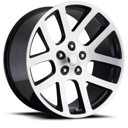 Factory Reproductions Wheels - FR 60 - Ram Truck SRT10 Replica Wheel 24x10 5x5.5 ET25.4 77.8CB Black Machine Face