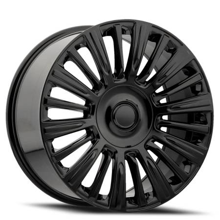 Factory Reproductions Wheels - FR 91 - Escalade Platinum Replica Wheel 22x9 6x5.5 ET28 78.1CB Gloss Black
