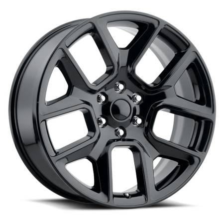 Factory Reproductions Wheels - FR 76 - Ram Truck 1500 Replica Wheel 24x10 5x5.5 ET25 77.8CB Gloss Black