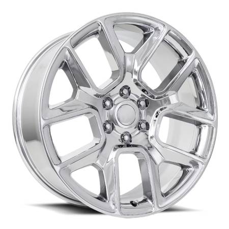 Factory Reproductions Wheels - FR 76 - Ram Truck 1500 Replica Wheel 22x9 6x5.5 ET15 77.8CB Chrome
