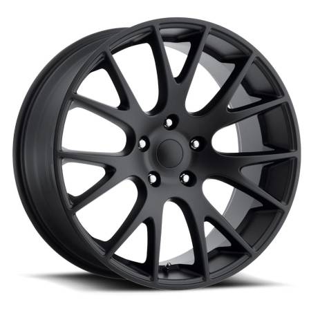 Factory Reproductions Wheels - FR 70 - Ram Truck Hellcat Replica Wheel 22x10 5x5.5 ET25.4 77.8CB Satin Black
