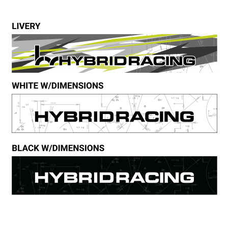 Hybrid Racing - Hybrid Racing Dimensions Sunstrip White