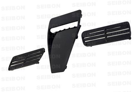 Seibon Carbon - Seibon 08-09 Mitsubishi Evo X Carbon Fiber Hood Scoop - Only Fits OEM Hoods (Not Seibon Hoods)