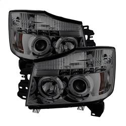 Spyder Auto - Spyder Nissan Titan 04-14/Armada 04-07 Projector Headlights LED Halo LED Smke PRO-YD-NTI04-HL-SM