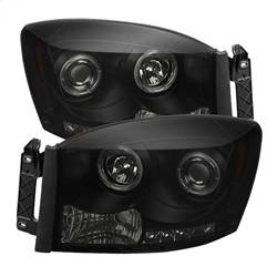 Spyder Auto - Spyder Dodge Ram 1500 06-08 06-09 Projector Headlights LED Halo LED Blk Smke PRO-YD-DR06-HL-BSM