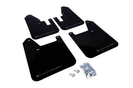 Rally Armor - Rally Armor 1998-2002 Subaru Forester UR Black Mud Flap w/ Grey Logo