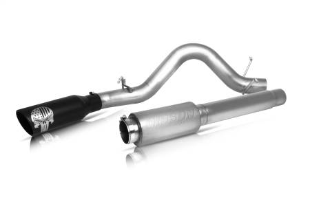 Gibson Performance Exhaust - Gibson 14-15 GMC Sierra 1500 SLT 5.3L 4in Patriot Skull Series Cat-Back Single Exhaust - Stainless