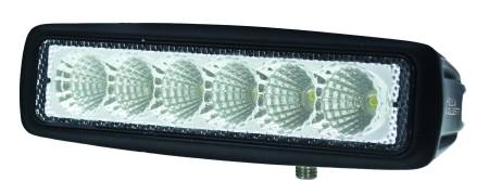 HELLA - HELLA Value Fit Mini 6in LED Light Bar - Flood Beam Pedestal