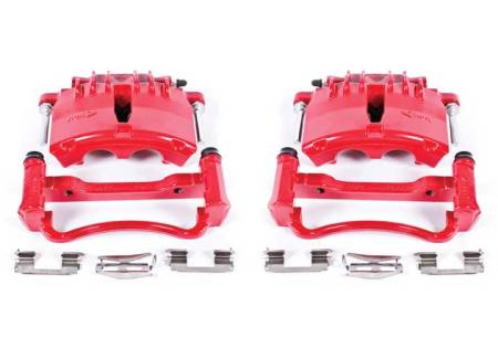 Power Stop - PowerStop 99-02 Ford Mustang Front Red Calipers w/Brackets - Pair