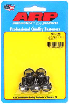 ARP - ARP M8 x 1.25 x 12 hex black oxide bolts 661-1016