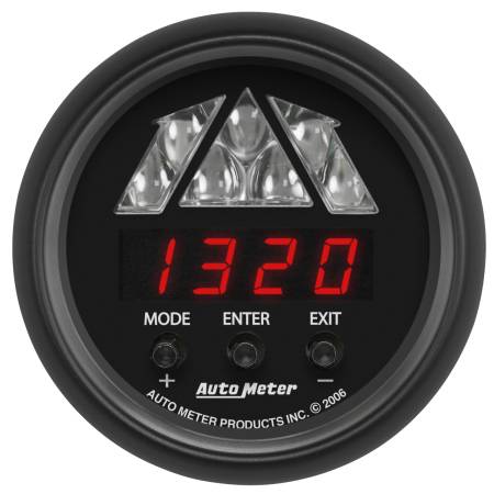 AutoMeter - AutoMeter Z-Series 2-1/16in Tachometer Digital 16000 RPM w/ LED Shift Light