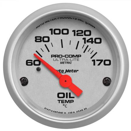 AutoMeter - AutoMeter Ultra-Lite 52mm 60-170 Deg C Electronic Oil Temperature Gauge