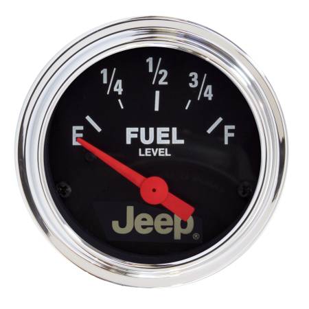 AutoMeter - AutoMeter Jeep 52mm 73 OHMS Empty/8-12 OHMS Full Short Sweep Electronic Fuel Level Gauge