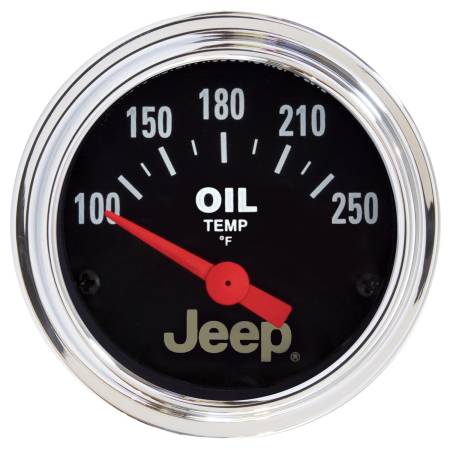 AutoMeter - AutoMeter Jeep 52.4mm Short Sweep Electronic 100-250 Def F Oil Temperature Gauge