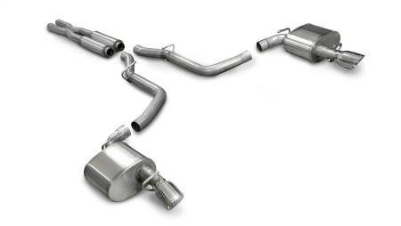 CORSA Performance - Corsa 2005-2010 Dodge Charger No Towing Hitch SRT-8 6.1L V8 Polished Xtreme Cat-Back Exhaust