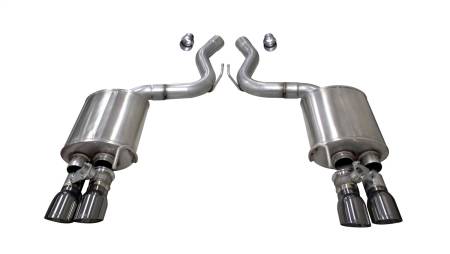 CORSA Performance - Corsa 2018-2023 Ford Mustang GT Fastback 5.0L 3in Sport Axle-Back Exhaust w/ 4in Gunmetal Tips