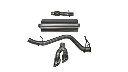 CORSA Performance - Corsa 14-19 GMC Sierra/Chevy Silv 1500 Reg. Cab/Std. Bed 5.3L V8 Polished Single Side CB Exhaust