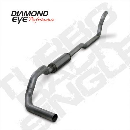 Diamond Eye Performance - Diamond Eye Exhaust System Kit, 1989-1993 Dodge 5.9L Cummins 2500/3500 2X4 4" Stainless Turbo Back Single