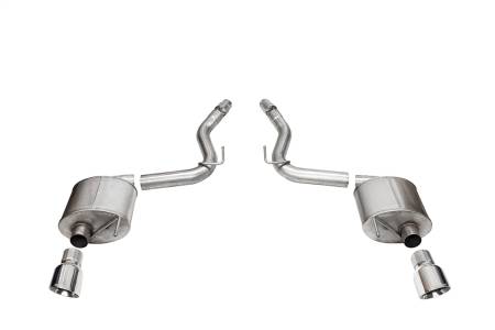 CORSA Performance - Corsa 24+ Ford Mustang GT Touring Axle-Back Dual Rear Exit with 4.5in Pro Series Polished Tips