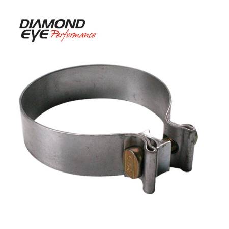 Diamond Eye Performance - Diamond Eye Exhaust Clamp, Performance Diesel Exhaust Part-3.5In. 409 Stainless Steel Torca Band Clamp