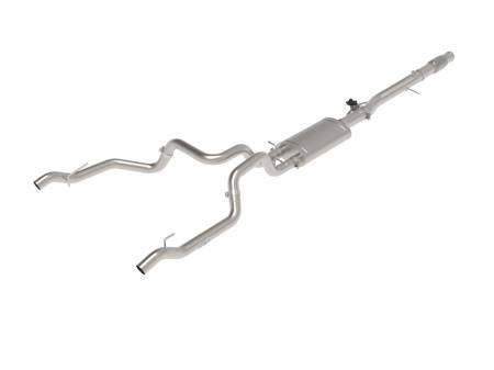 aFe Power (Advanced FLOW Engineering) - aFe Gemini XV 4in to Dual 3in 304 SS Cat-Back Exhaust w/ Cutout 19-21 GM Silverado/Sierra V8-6.2L