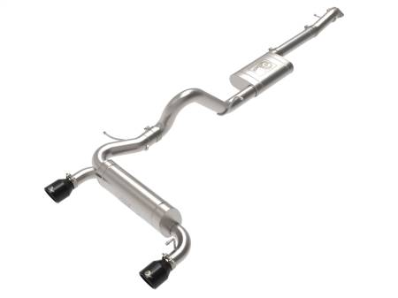 aFe Power (Advanced FLOW Engineering) - aFe Vulcan 3in 304 SS Cat-Back Exhaust 2021 Ford Bronco L4-2.3L (t)/V6-2.7L (tt) w/ Black Tips