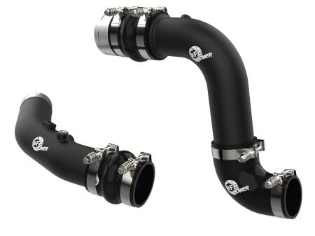 aFe Power (Advanced FLOW Engineering) - aFe 23-24 Ford F250/F350 Super Duty V8-6.7L BladeRunner 3 In. Aluminum Hot and Cold Charge Pipe- BLK