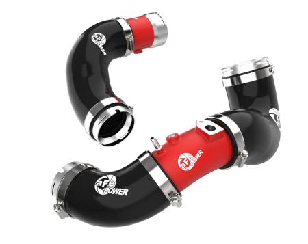 aFe Power (Advanced FLOW Engineering) - aFe BladeRunner 22-23 Kia Stinger L4-2.5L (t) Aluminum Hot and Cold Charge Pipe Kit - Red