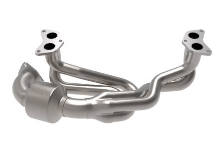 aFe Power (Advanced FLOW Engineering) - aFe Twisted Steel 304 Stainless Steel Header w/ Cat 13-19 Subaru Outback H4-2.4L