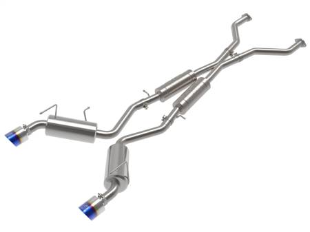 aFe Power (Advanced FLOW Engineering) - aFe Takeda 09-20 Nissan 370z 2-1/2 IN 304 Stainless Steel Cat-Back Exhaust System w/ Blue Flame Tip