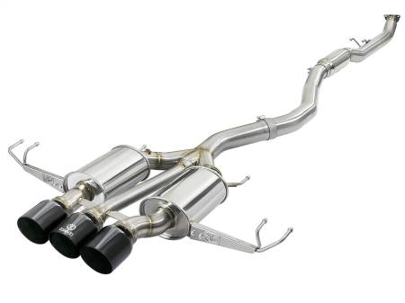 aFe Power (Advanced FLOW Engineering) - aFe Takeda 3in 304 SS Cat-Back Exhaust w/ Tri-Black Tips 17-18 Honda Civic Type R L4 2.0L (t)