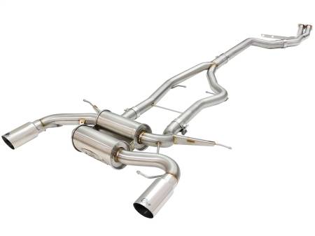 aFe Power (Advanced FLOW Engineering) - aFe MACHForce XP SS-304 Polish Tip 3.0in-2.5in Dia Cat Back Exhaust 11-13 BMW 335i (E90/E92) 3.0L
