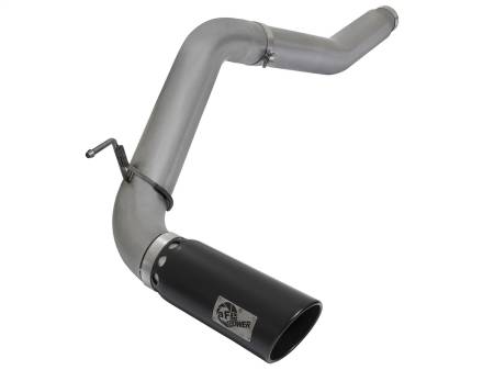 aFe Power (Advanced FLOW Engineering) - aFe LARGE BORE HD 5in DPF-Back SS Exhaust w/ Black Tip 2016 Nissan Titan 5.0L V8 (td) CC SB