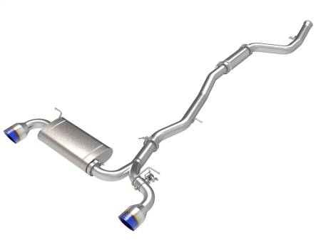 aFe Power (Advanced FLOW Engineering) - aFe Takeda 2021 Toyota Supra 2.0L (t) 2.5in-3in 304 SS CB Exhaust w/ Blue Tips