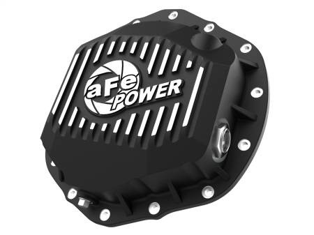 aFe Power (Advanced FLOW Engineering) - aFe 2020 Chevrolet Silverado 2500 HD Rear Differential Cover Black ; Pro Series w/ Machined Fins
