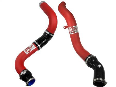 aFe Power (Advanced FLOW Engineering) - aFe Bladerunner 3in Red Intercooler Hot and Cold Side Tubes 14-15 Dodge Ram 1500 EcoDiesel V6 3.0L
