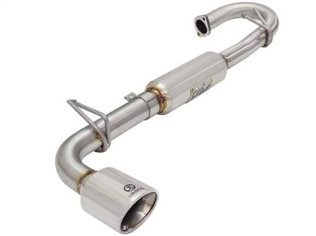 aFe Power (Advanced FLOW Engineering) - aFe 11-16 Scion TC L4-2.5L 304SS 2-1/4in to 2-1/2in Axle-Back Takeda Exhaust w/ Polished Tip