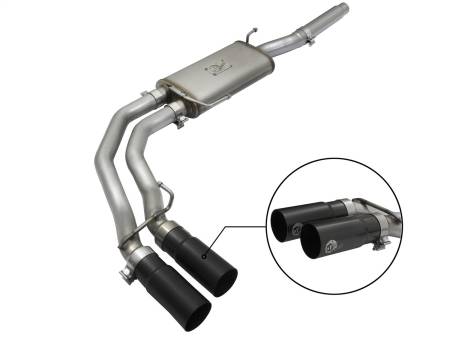 aFe Power (Advanced FLOW Engineering) - aFe Rebel Exhausts Cat-Back SS Ford F-150 04-08 V8 4.6/5.4L w/ Black Tips