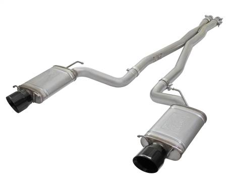 aFe Power (Advanced FLOW Engineering) - aFe Mach Force-Xp 3in CB Stainless Steel Dual Exhaust System w/ Black Tips 09-15 Cadillac CTS-V