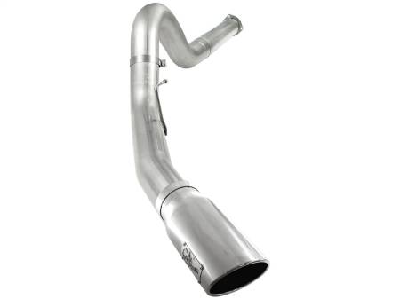 aFe Power (Advanced FLOW Engineering) - aFe Atlas 5in DPF-Back Aluminized Steel Exh Sys, Ford Diesel Trucks 11-14 v8-6.7L (td) Polished tip
